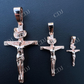 Solid Gold Cross Jesus Piece Crucifix Pendant  customdiamjewel   