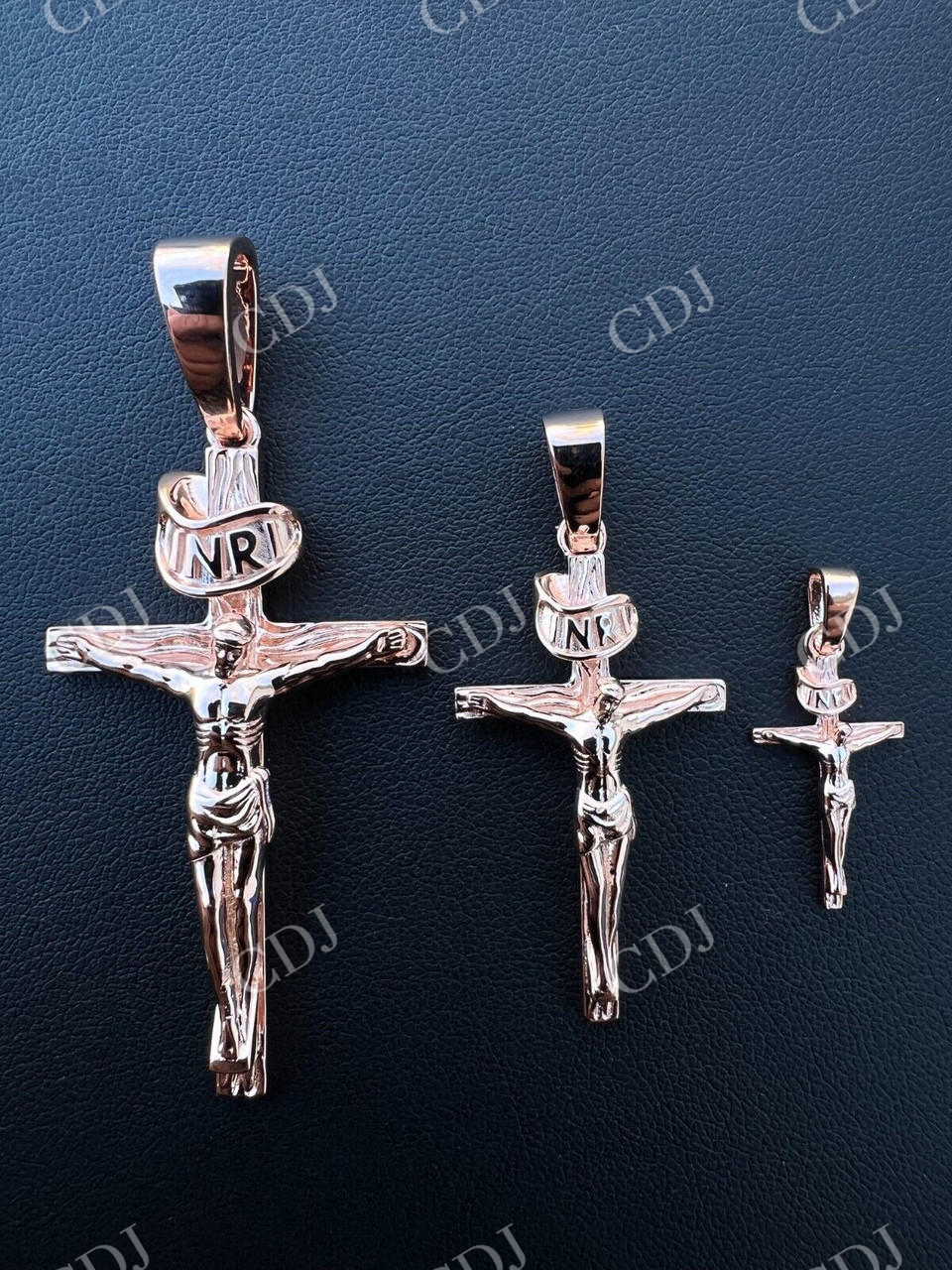 Solid Gold Cross Jesus Piece Crucifix Pendant  customdiamjewel   