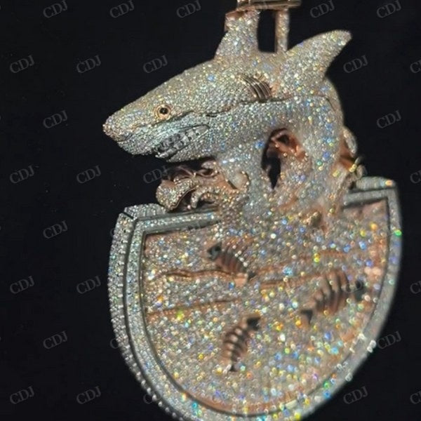 Iced Out Custom Diamond Hip Hop Pendant  CustomDiamJewel   