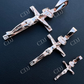 Solid Gold Cross Jesus Piece Crucifix Pendant  customdiamjewel   