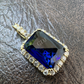 Lab Created Blue Sapphire Pendant  customdiamjewel   