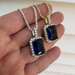 Lab Created Blue Sapphire Pendant  customdiamjewel   