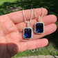 Lab Created Blue Sapphire Pendant  customdiamjewel   