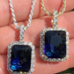 Lab Created Blue Sapphire Pendant  customdiamjewel   