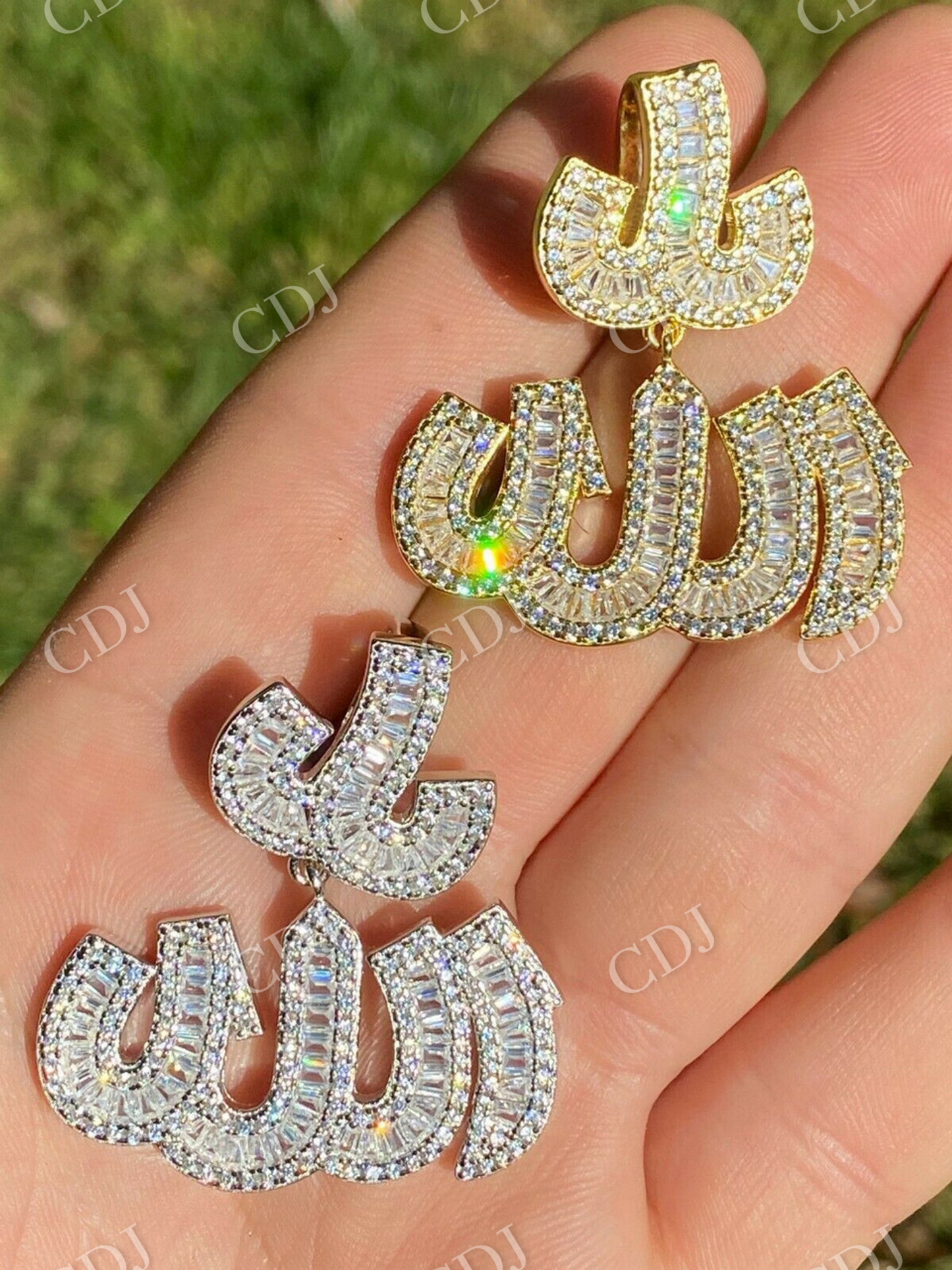 Diamond Allah Arabic Pendant  customdiamjewel   