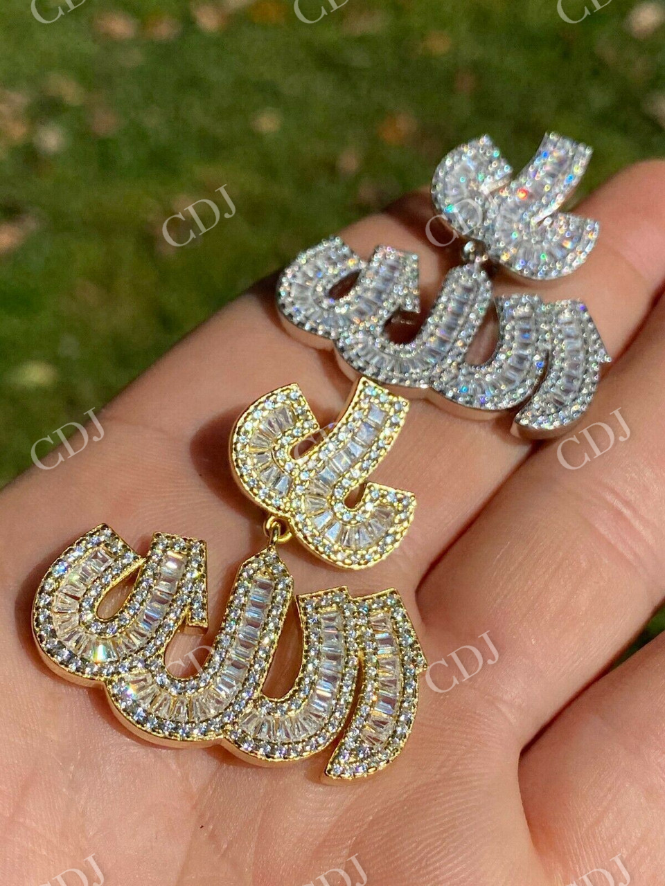 Diamond Allah Arabic Pendant  customdiamjewel   
