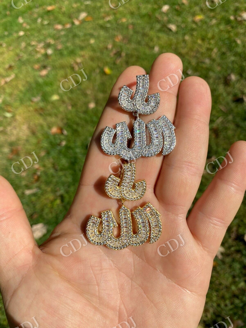Diamond Allah Arabic Pendant  customdiamjewel   