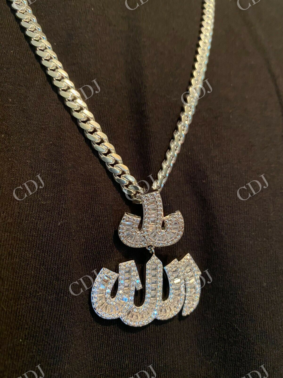 Diamond Allah Arabic Pendant  customdiamjewel   