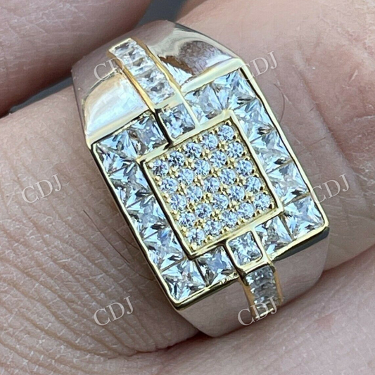 Micro Pave Set Lab Diamond Men's Hip Hop Ring hip hop ring customdiamjewel