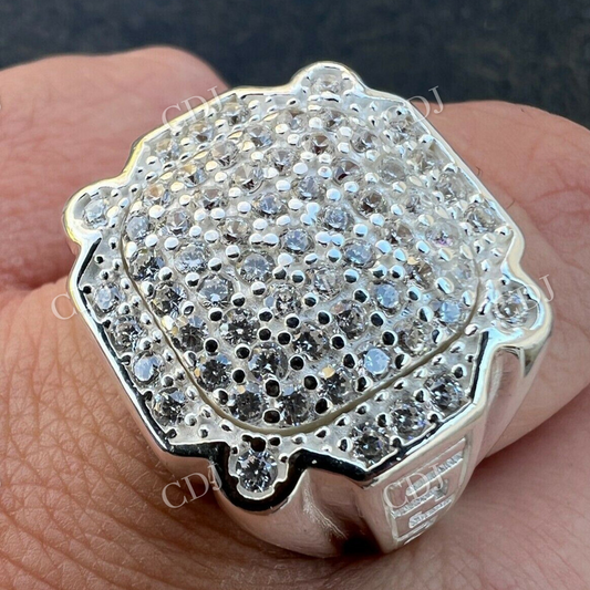 Iced Our Lab Grown Diamond Hip Hop Ring  customdiamjewel   