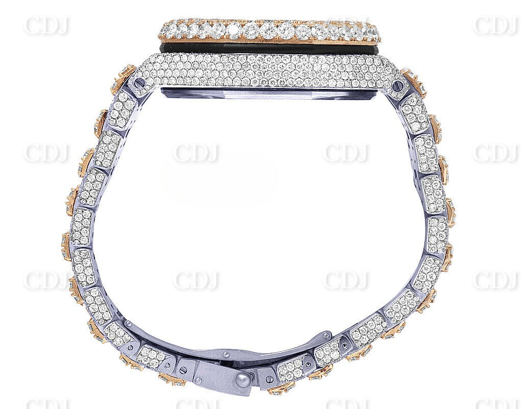 Fully Iced Out AP Chrono Two Tone watch customdiamjewel