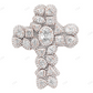 14K Rose Gold Lab Grown Diamond Cross Pendant Hip Hop Pendent CustomDiamJewel