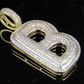 1.5" 1 CTW 10K Gold Real Diamond B Letter Pendant CustomDiamJewel
