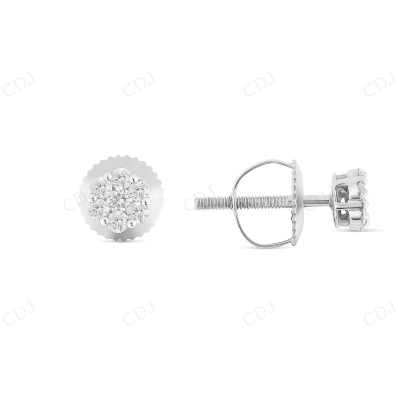 0.25 CT 14K Gold Diamond Flower Set Stud Earrings Stud earrings CustomDiamJewel