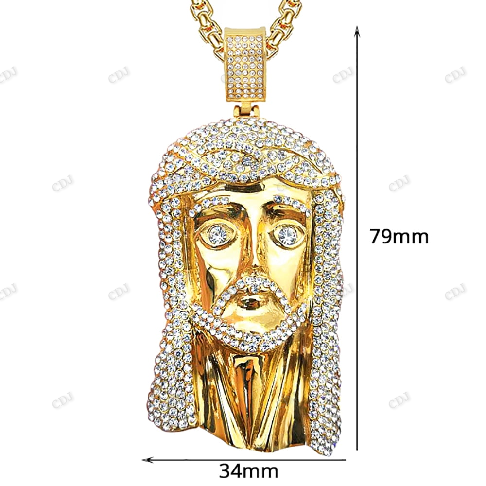 Hip Hip Custom Christ Head Jesus Pendant hip hop jewelry CustomDiamJewel