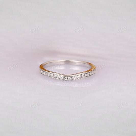 0.12CTW Half Eternity Curved Natural Diamond Wedding Band Wedding Band customdiamjewel   