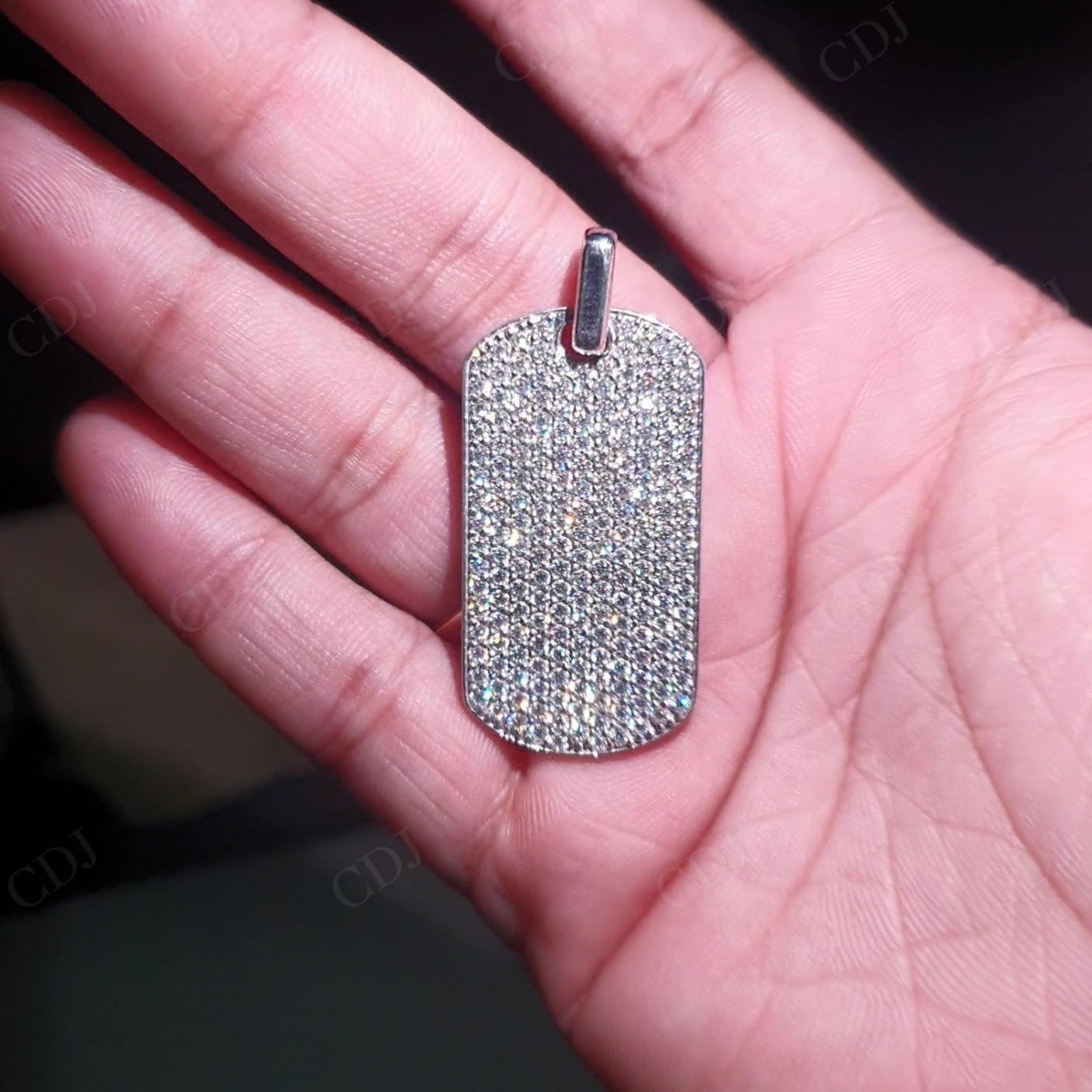 Custom Design Silver Moissanite Pendant hip hop jewelry customdiamjewel   