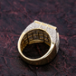 14K Square Cluster Moissanite Statement Ring hip hop jewelry CustomDiamJewel