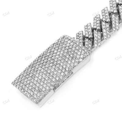 Moissanite Diamond Miami Cuban Link Bracelet hip hop jewelry CustomDiamJewel