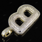 1.5" 1 CTW 10K Gold Real Diamond B Letter Pendant CustomDiamJewel