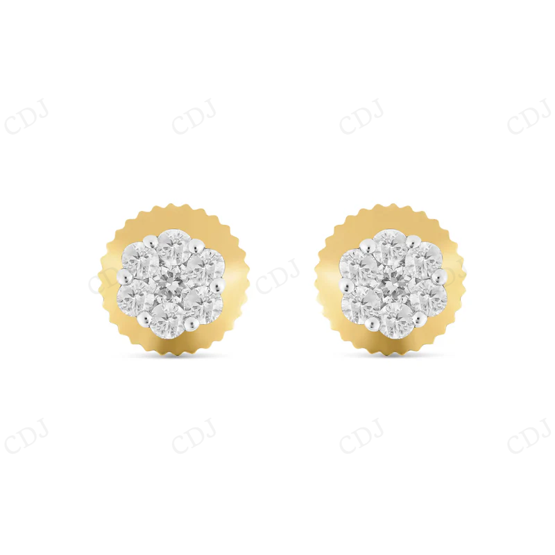 0.25 CT 14K Gold Diamond Flower Set Stud Earrings Stud earrings CustomDiamJewel