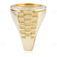 14K Yellow Gold Pure Coin Lab Grown Diamond Ring hip hop jewelry CustomDiamJewel