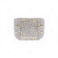 14K Square Cluster Moissanite Statement Ring hip hop jewelry CustomDiamJewel
