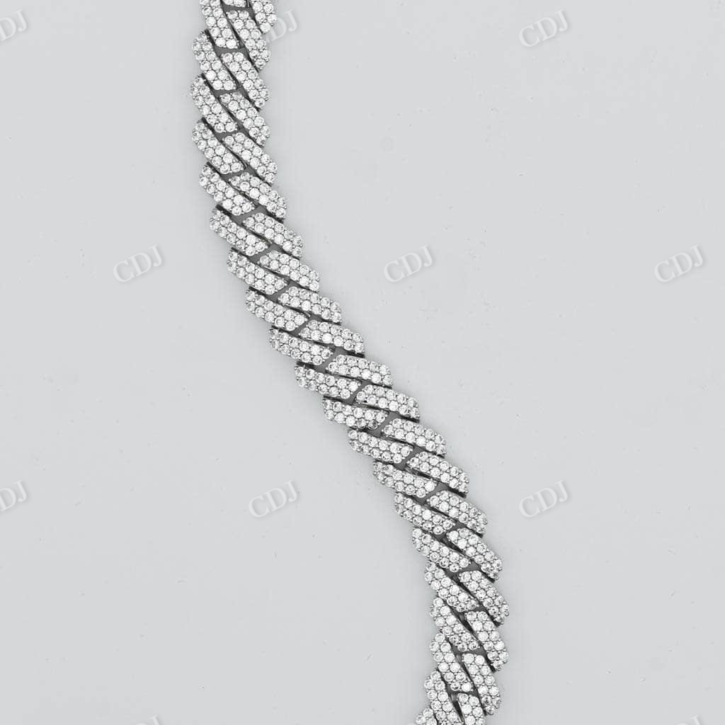Solid Silver Gold Party Wear Miami Cuban Chain  customdiamjewel   