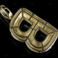 1.5" 1 CTW 10K Gold Real Diamond B Letter Pendant CustomDiamJewel