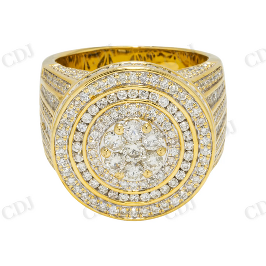 4.95 CTW Gold Plated Moissanite Unisex Ring Hip Hop Ring customdiamjewel