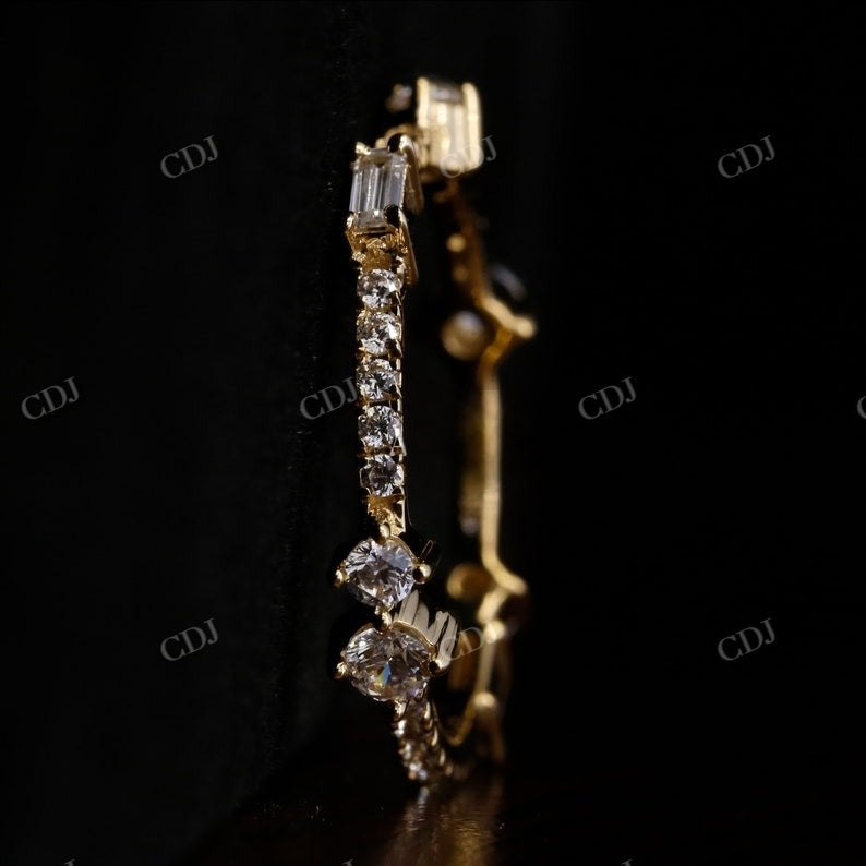 Antique Round and Baguette Diamond Band  customdiamjewel   