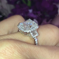 Three Stone Radiant Cut Half Eternity Engagement Ring  customdiamjewel   