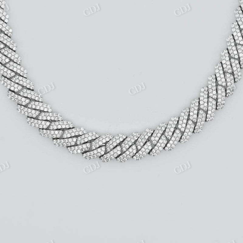 Solid Silver Gold Party Wear Miami Cuban Chain  customdiamjewel   