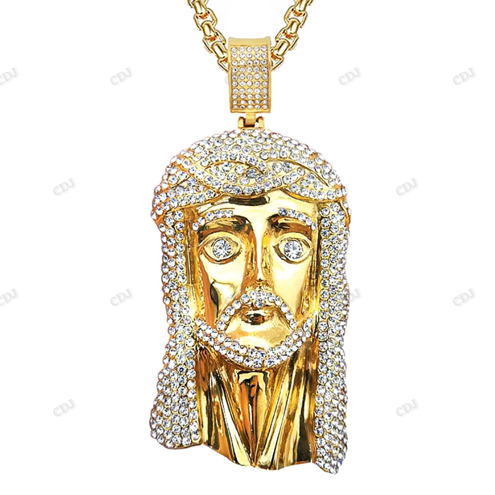Hip Hip Custom Christ Head Jesus Pendant hip hop jewelry CustomDiamJewel