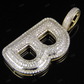 1.5" 1 CTW 10K Gold Real Diamond B Letter Pendant CustomDiamJewel