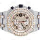 Fully Iced Out AP Chrono Two Tone watch customdiamjewel