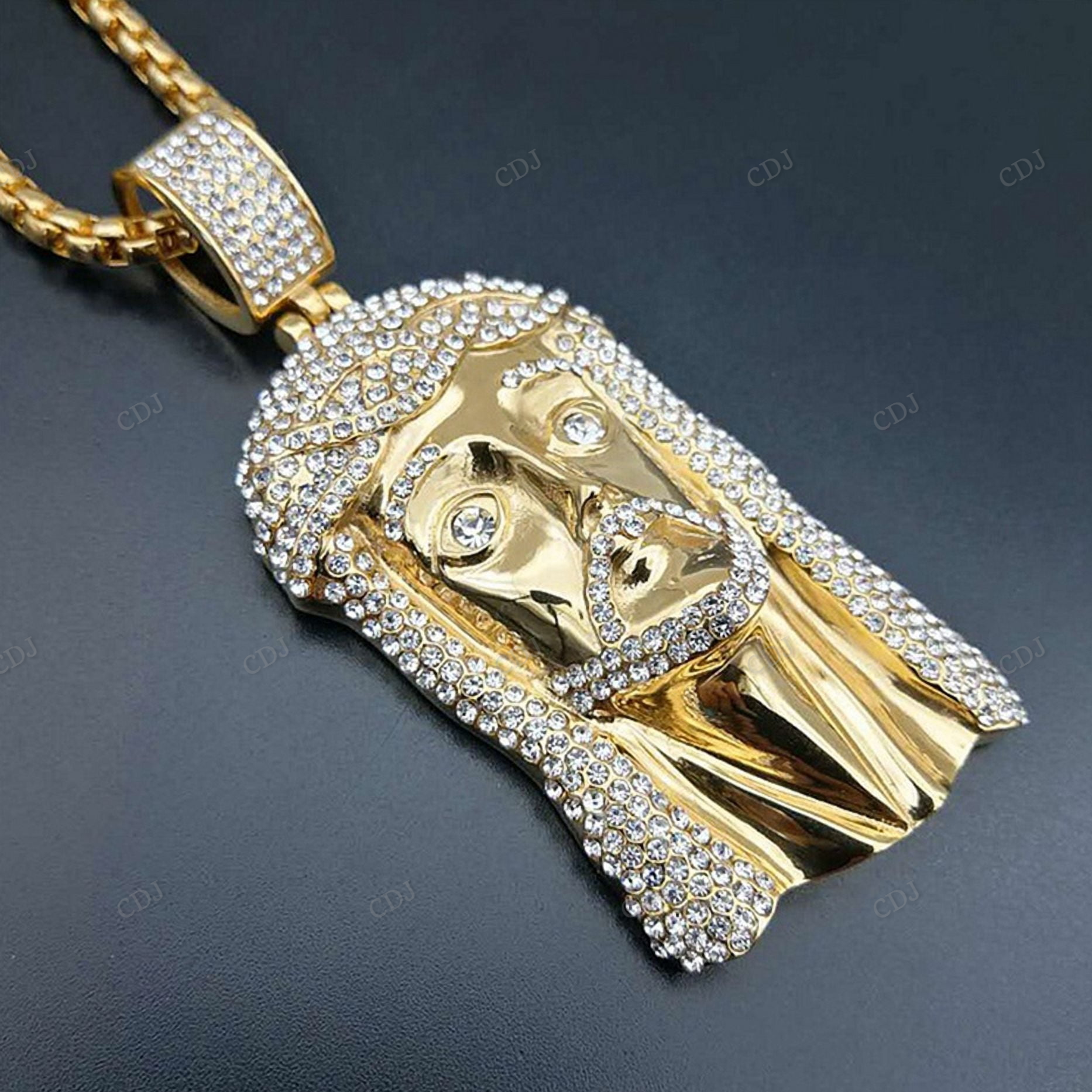 Hip Hip Custom Christ Head Jesus Pendant hip hop jewelry CustomDiamJewel