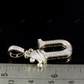 1.5" 14K Gold Natural Diamond Crown Initial 'U' Letter Pendant CustomDiamJewel