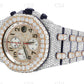 Fully Iced Out AP Chrono Two Tone watch customdiamjewel