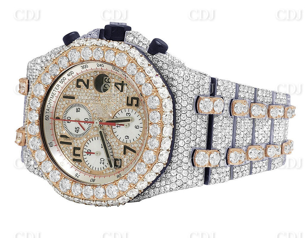 Fully Iced Out AP Chrono Two Tone watch customdiamjewel