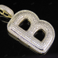 1.5" 1 CTW 10K Gold Real Diamond B Letter Pendant CustomDiamJewel