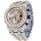 Fully Iced Out AP Lab Grown Diamond Hip Hop Watch customdiamjewel