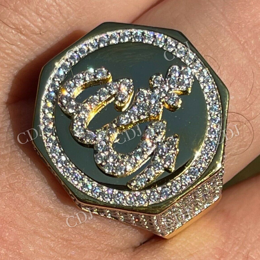 Allah Islamic Arabic Iced Diamond Hip Hop Ring  customdiamjewel   