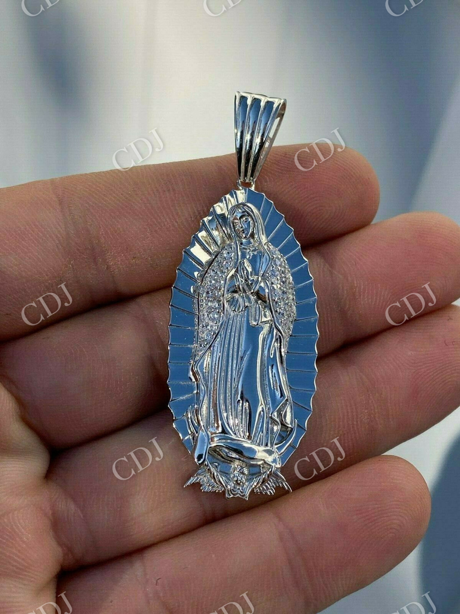 Virgin Mary Guadalupe Pendant  customdiamjewel   