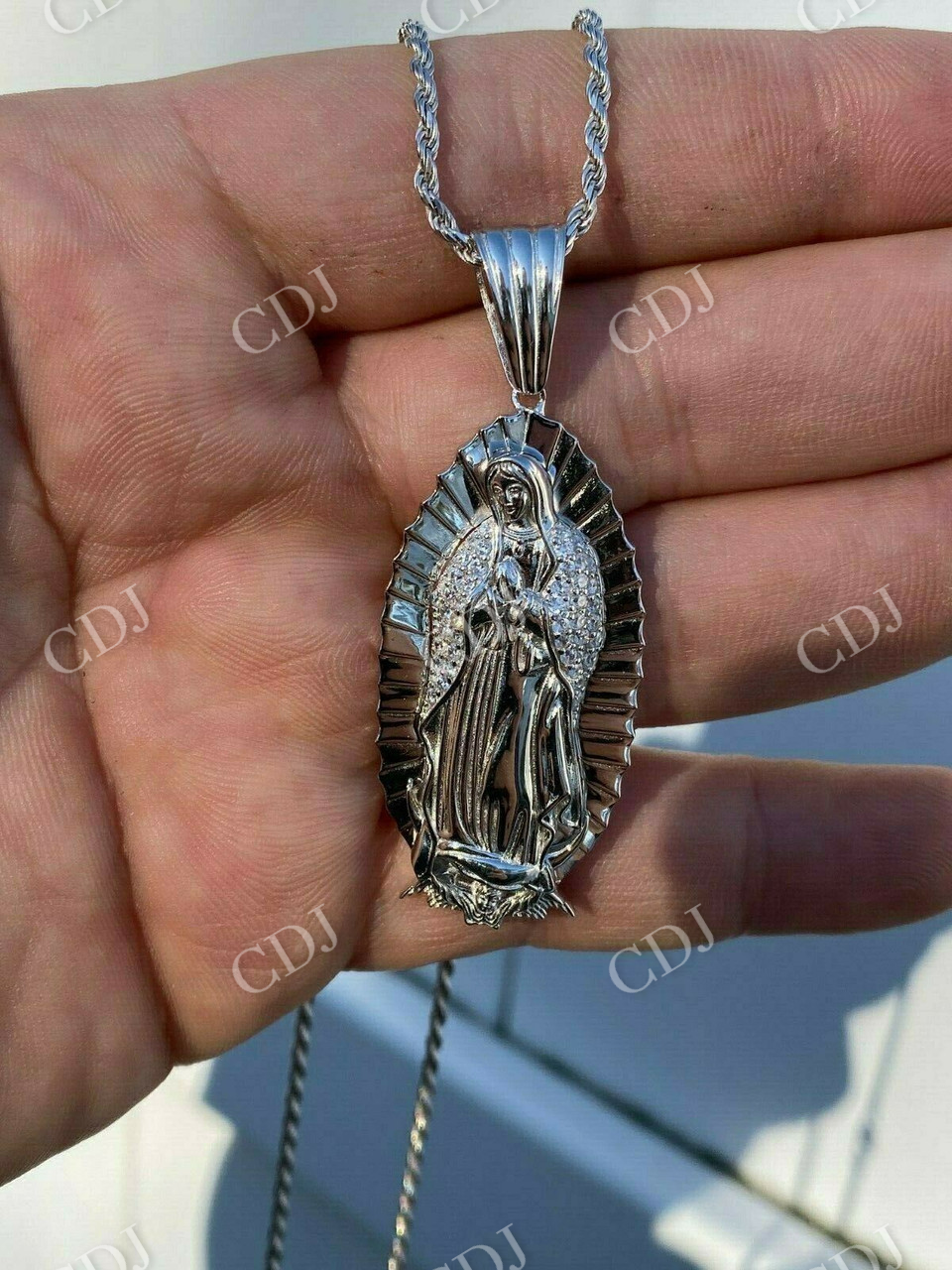 Virgin Mary Guadalupe Pendant  customdiamjewel   