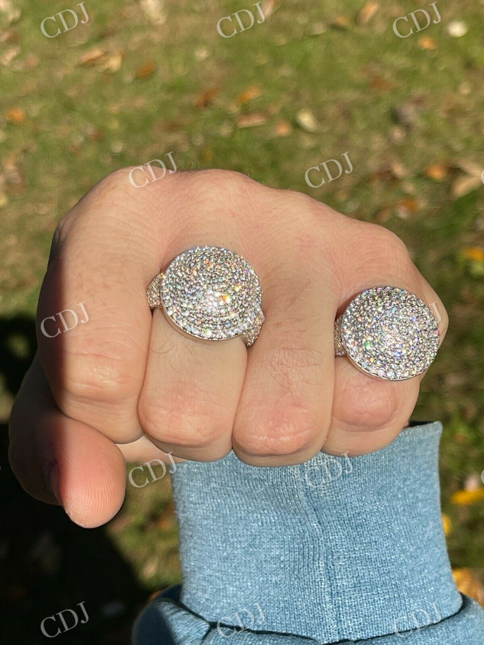 Men's iced Hip Hop Bling Ring  customdiamjewel   