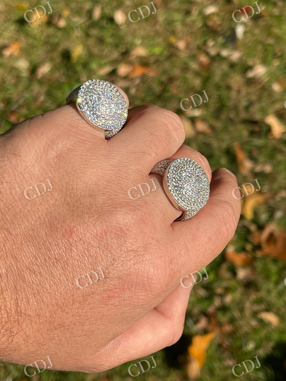 Men's iced Hip Hop Bling Ring  customdiamjewel   