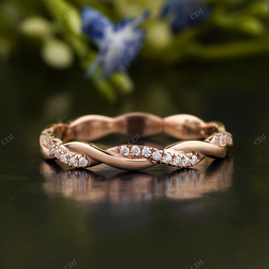 Twisted Pavé Lab-Grown Diamond Band customdiamjewel