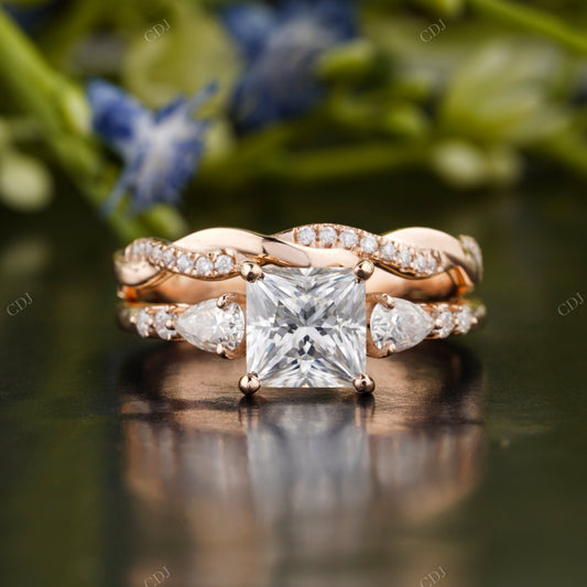 Princess Cut Lab-Grown Diamond Bridal Set customdiamjewel