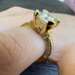Round Cut Moissanite Antique Ring  customdiamjewel   